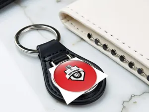 Leather Keychain Sturdy Force Modern Design